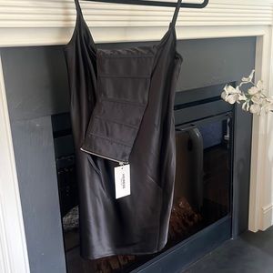 Brand is Heiress Beverly Hills, Color is black, Silk, Size is XS